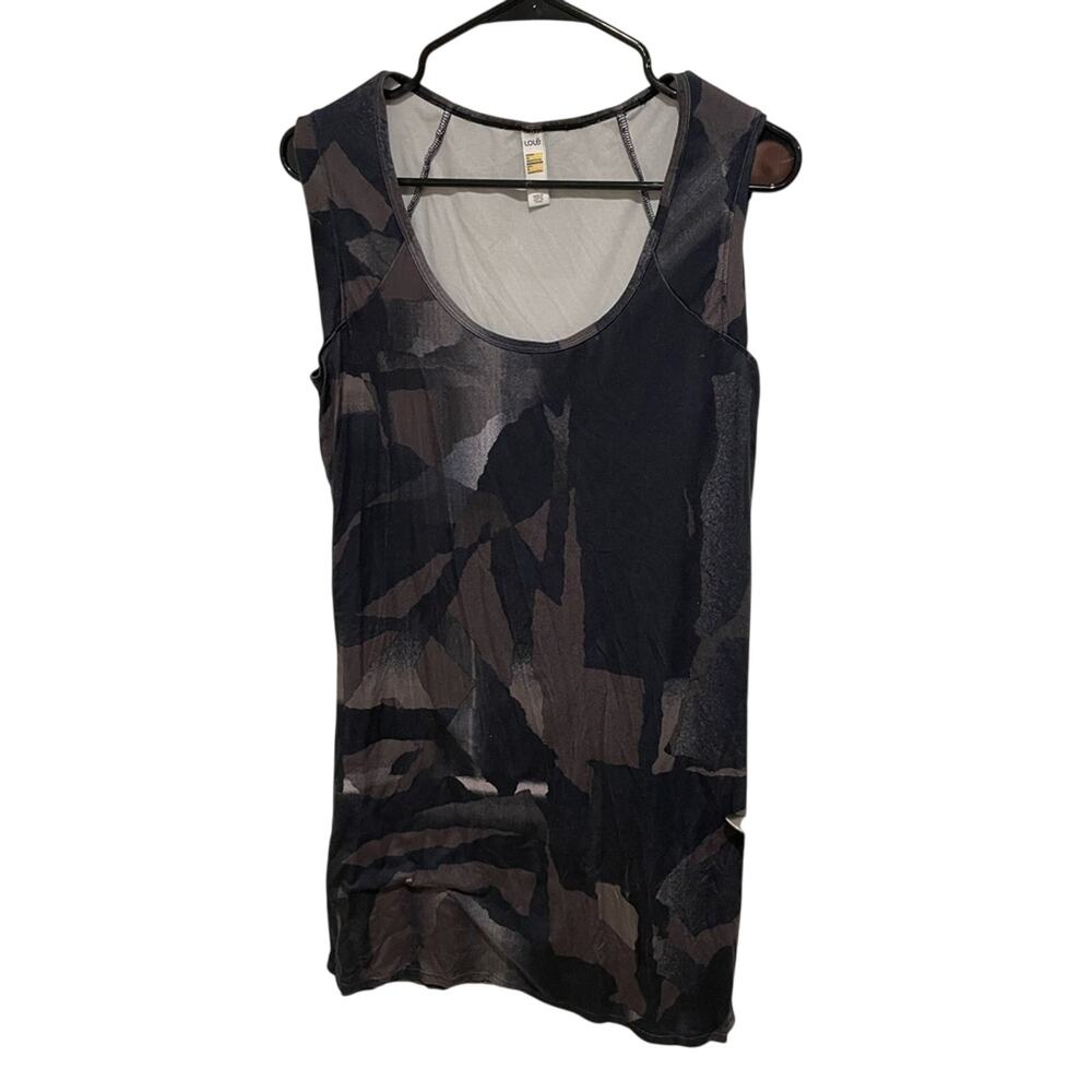 Lole camo abstract Black Mini workout Tank Dress small